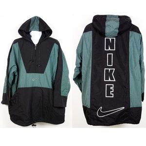 Vtg 90s Nike Hooded Windbreaker Jacket Men's Large